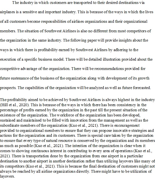 Unit 3 Assignment Southwest Airlines